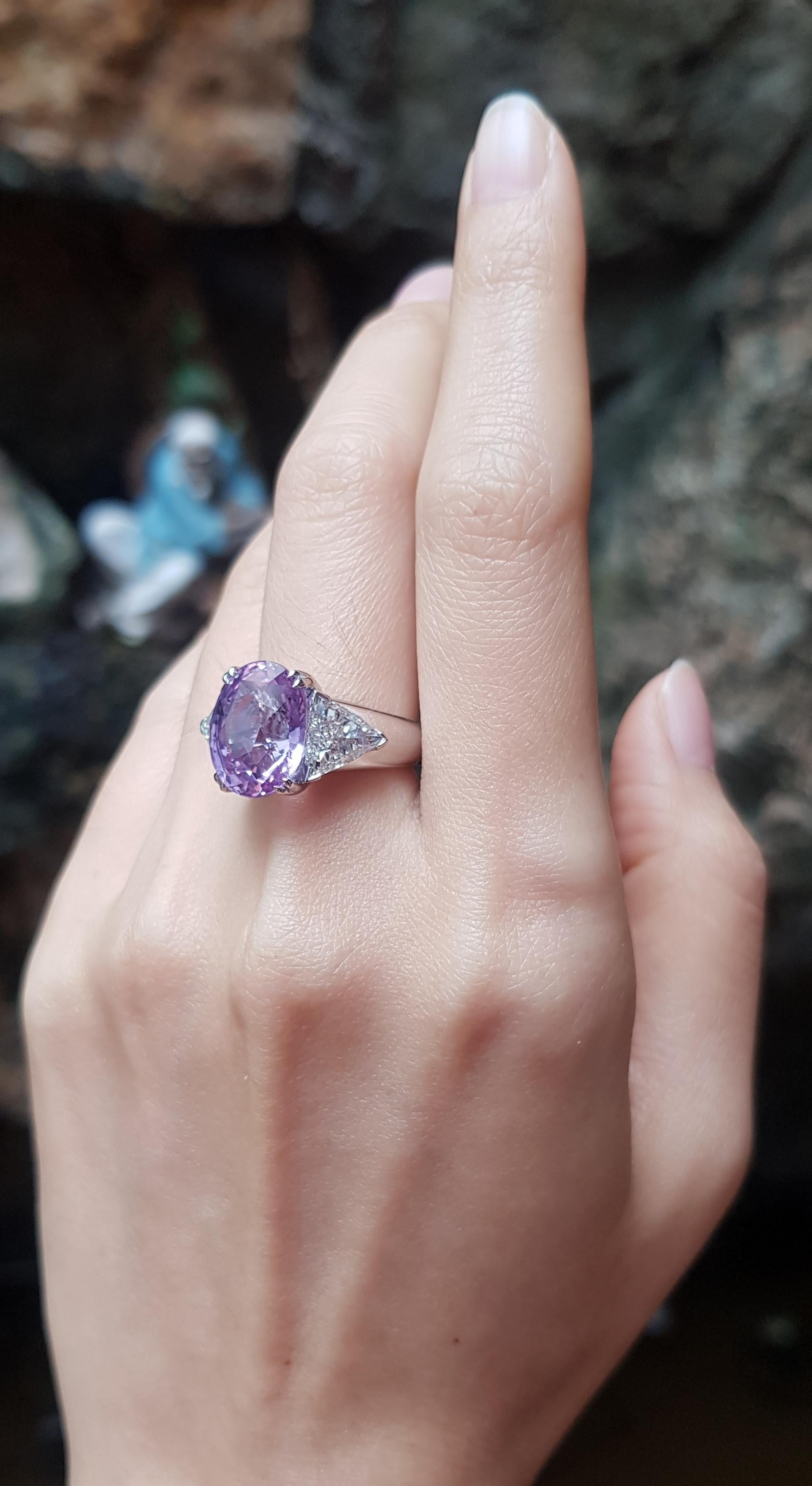 purple sapphire rose gold ring