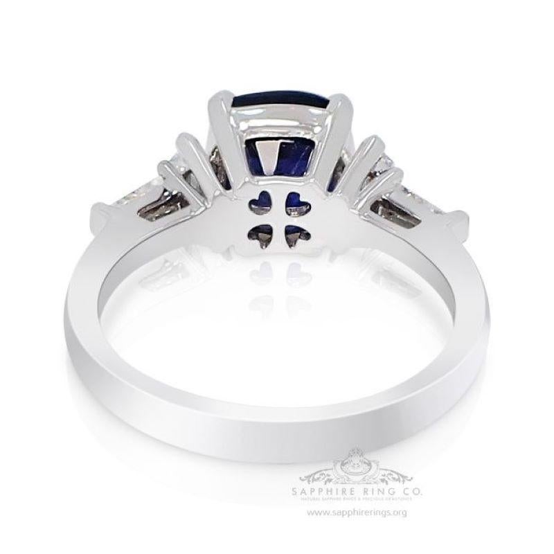 For Sale:  GIA Certified Unheated Color Change Sapphire Ring, 3.57 Ct Platinum 950 7