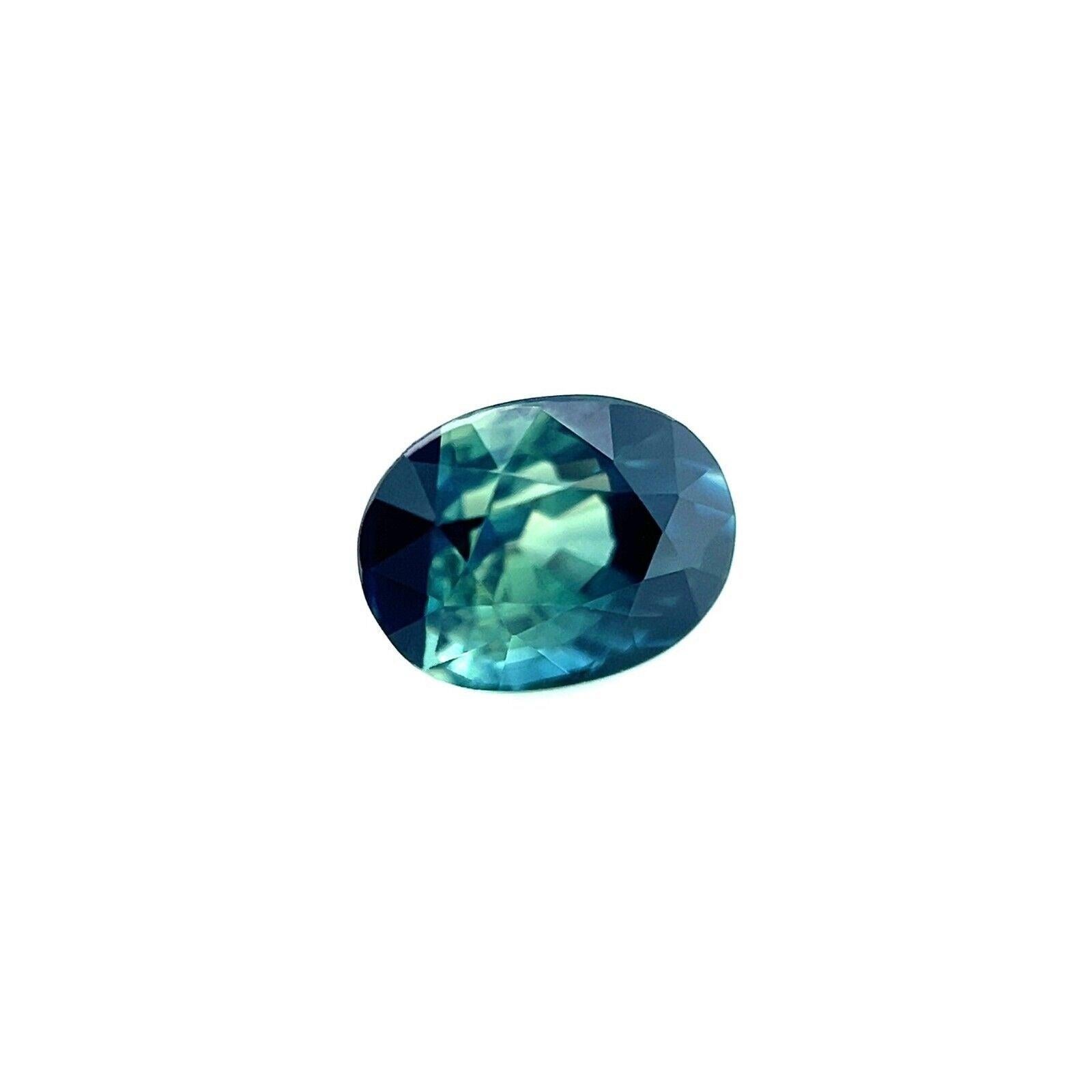 Gia Certified Unique Bi Colour Sapphire 1.03ct Blue Green Oval Cut Untreated

Natural Unique GIA Certified Untreated Bi Colour Sapphire Gemstone.
1.03 Carat unheated sapphire with a unique blue - green bi colour effect.
Fully certified by GIA