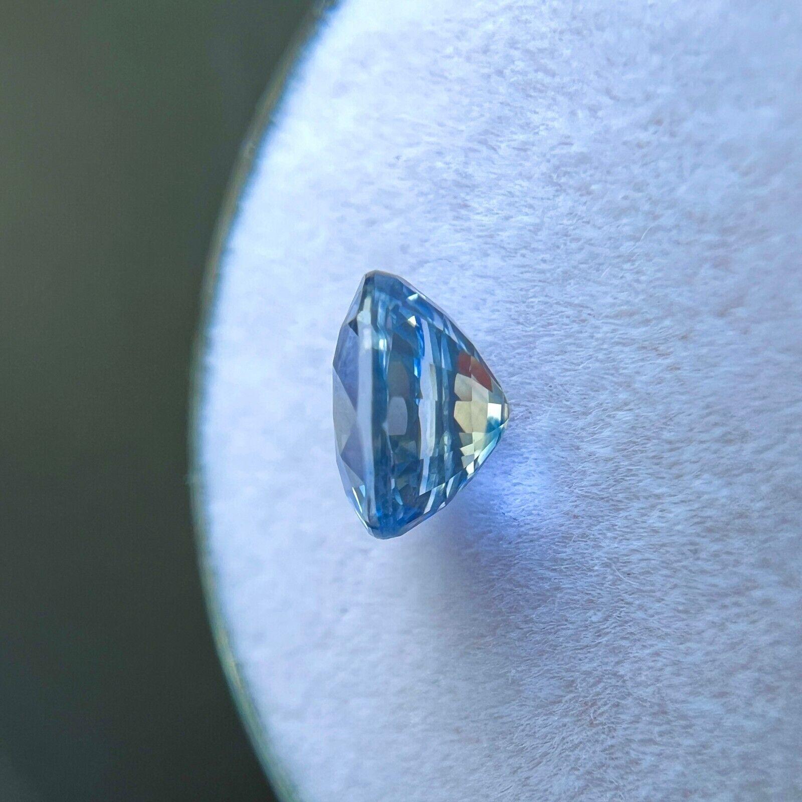 Gia Certified Unique Bi Colour Sapphire 1.29Ct Natural Blue White Rare Oval Cut For Sale 5