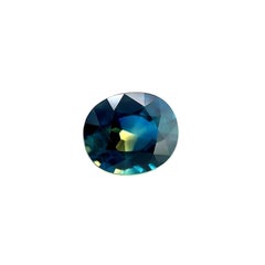 GIA Certified Unique Bi Colour Sapphire 1.34Ct Yellow Blue Oval Cut Untreated