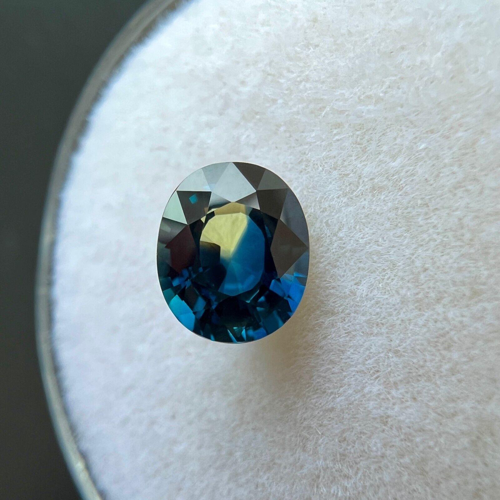 Women's or Men's GIA Certified Unique Bi Colour Sapphire 1.34Ct Yellow Blue Oval Cut Untreated For Sale