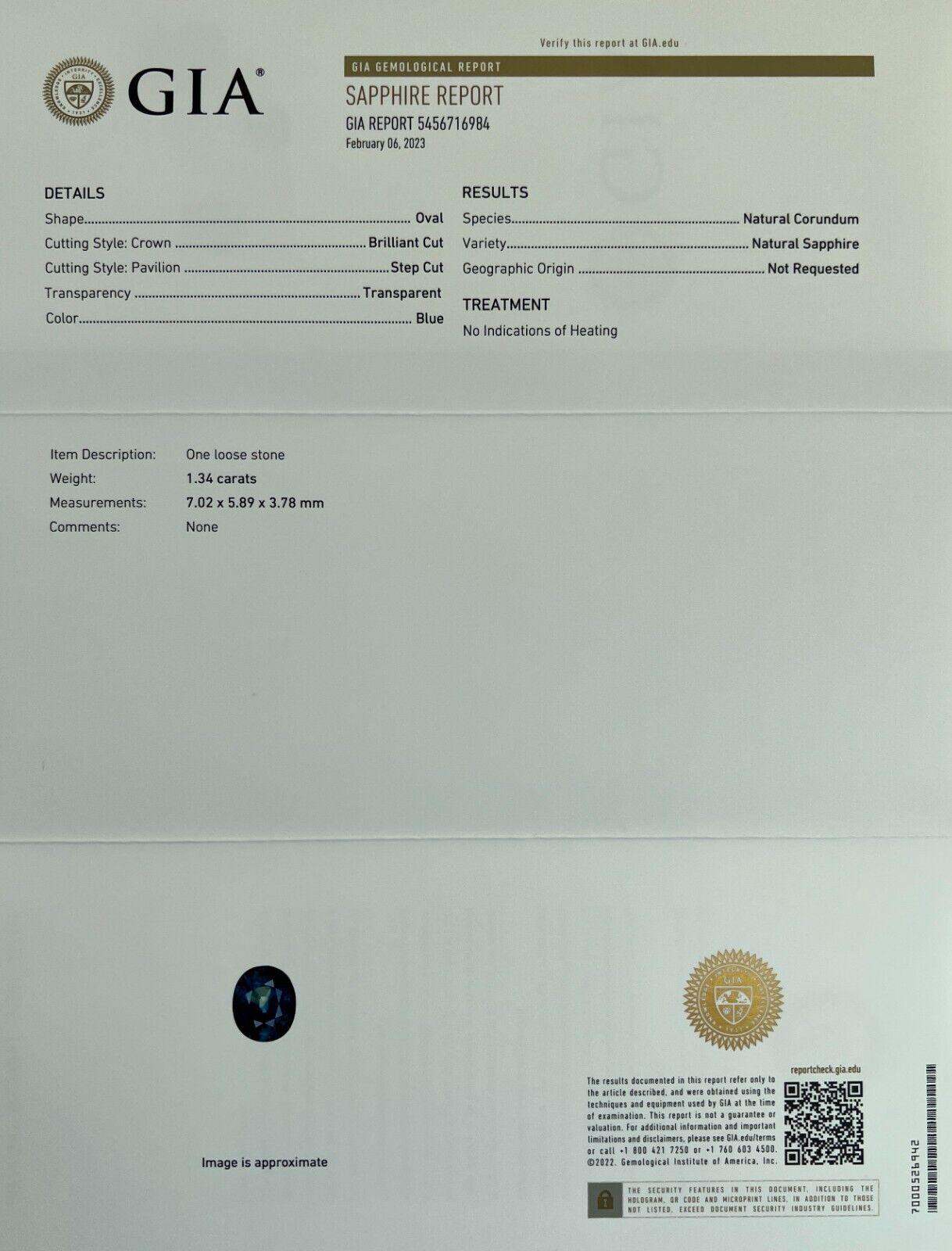 Saphir bicolore unique certifié GIA de 1,34 carat, taille ovale et bleu jaune, non traité en vente 2