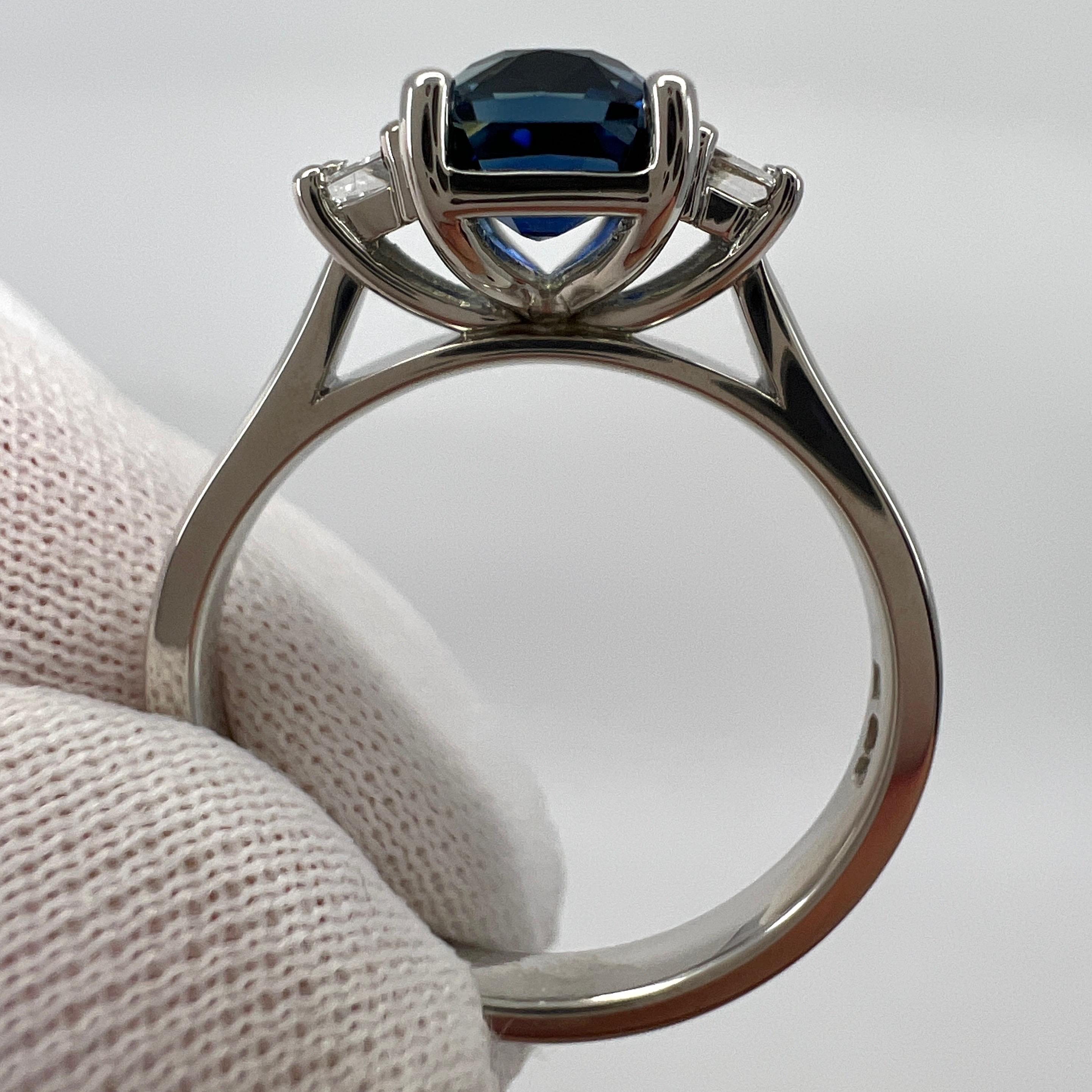 GIA Certified Untreated Bi Colour Australian Sapphire 18k White Gold Ring ITSIT For Sale 3