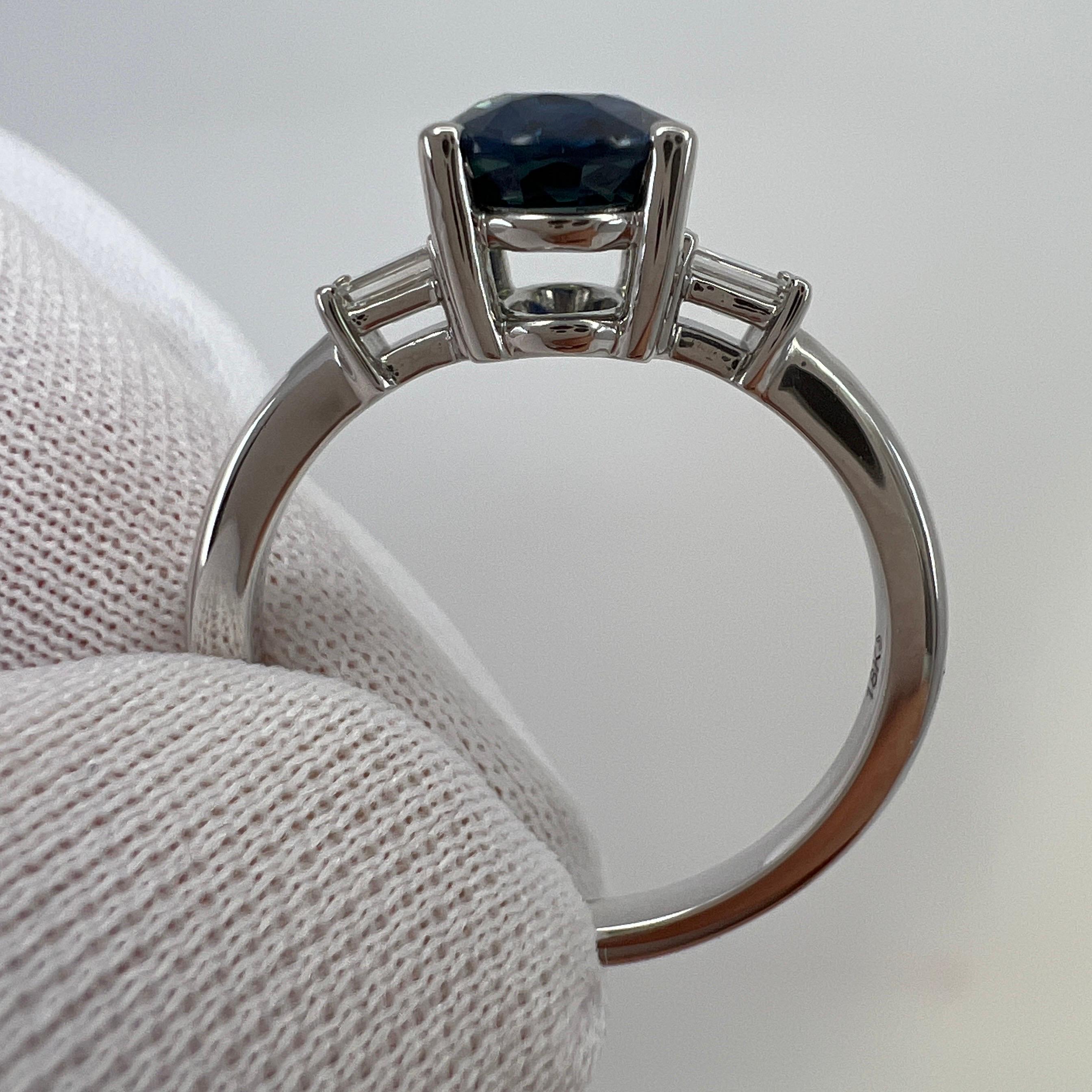 GIA zertifizierter unbehandelter zweifarbiger australischer Saphir 18k Weißgold Ring ITSIT 4