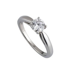 GIA Certified Van Cleef & Arpels Diamond Engagement Ring .50 Carat