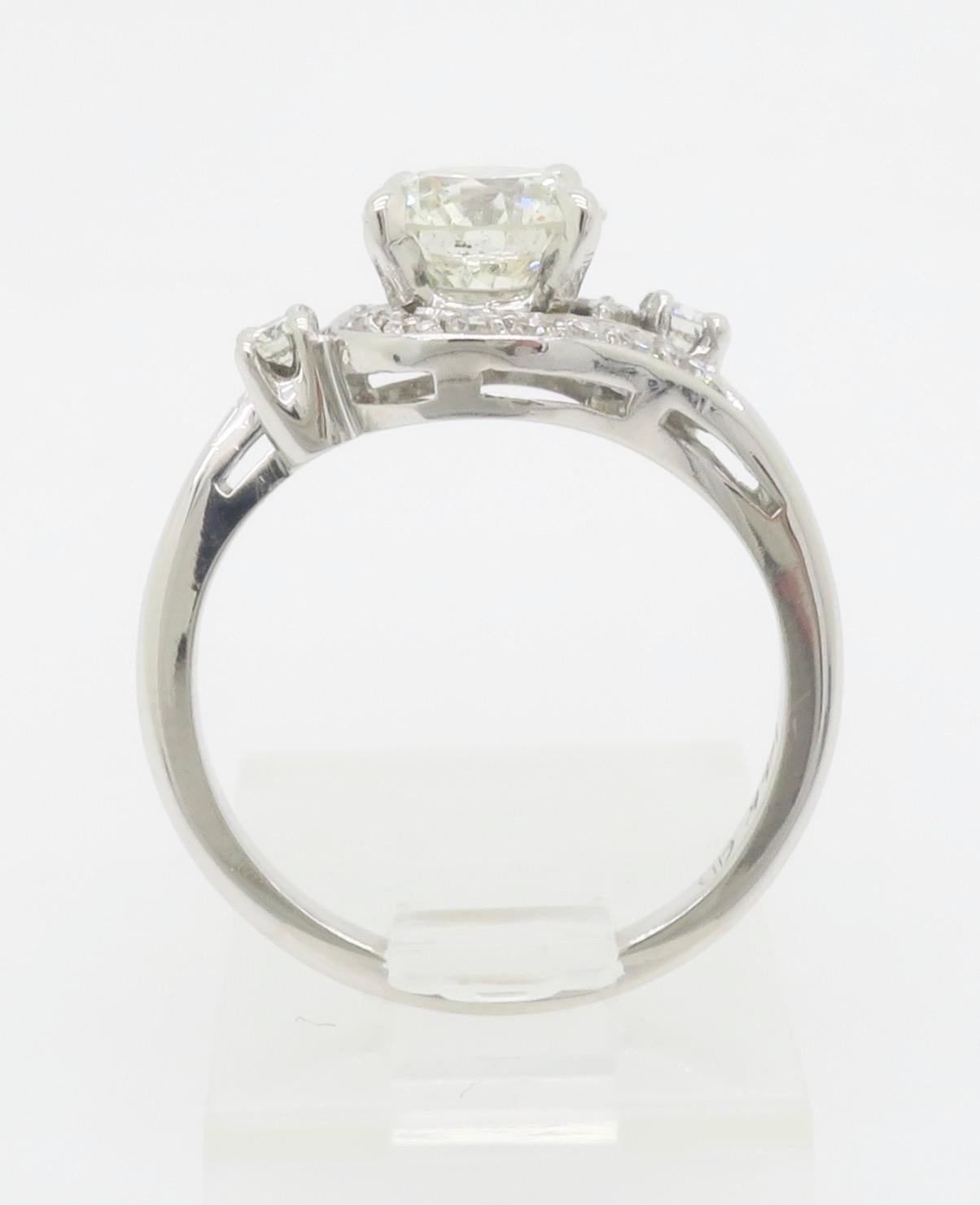 GIA Certified Vintage 1.48CTW Diamond Ring For Sale 7
