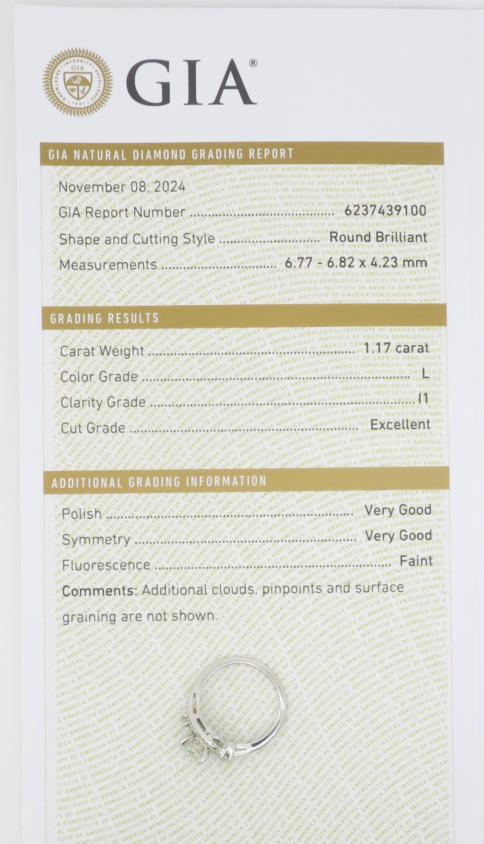 GIA Certified Vintage 1.48CTW Diamond Ring For Sale 11