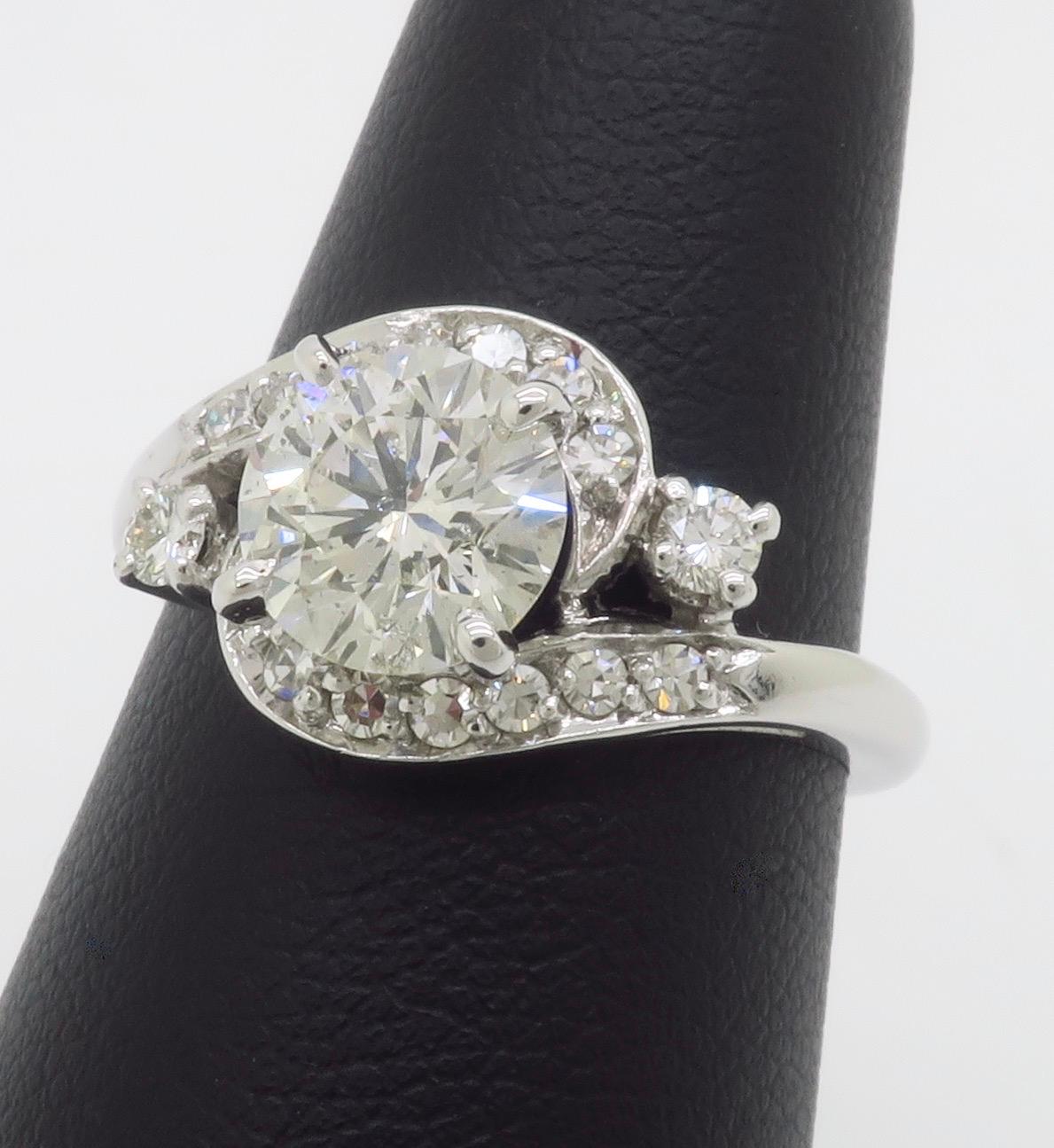GIA Certified Vintage 1.48CTW Diamond Ring For Sale 2