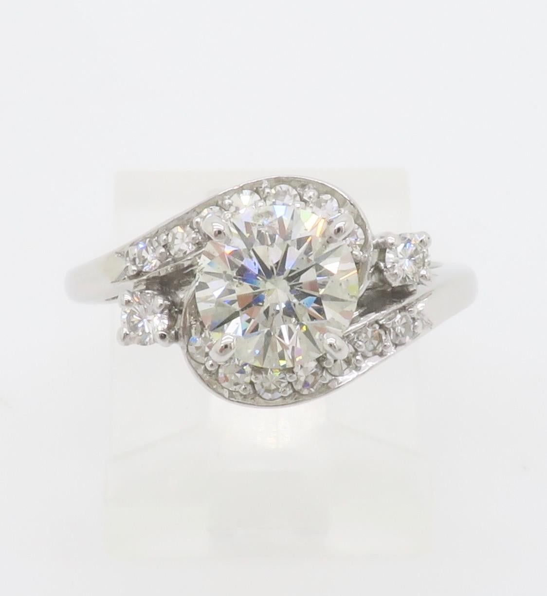GIA Certified Vintage 1.48CTW Diamond Ring For Sale 4