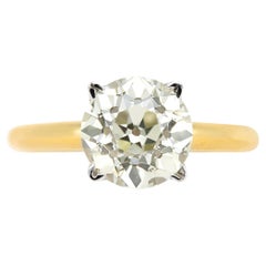 GIA Certified Vintage 2.65 Ct. Solitaire Engagement Ring