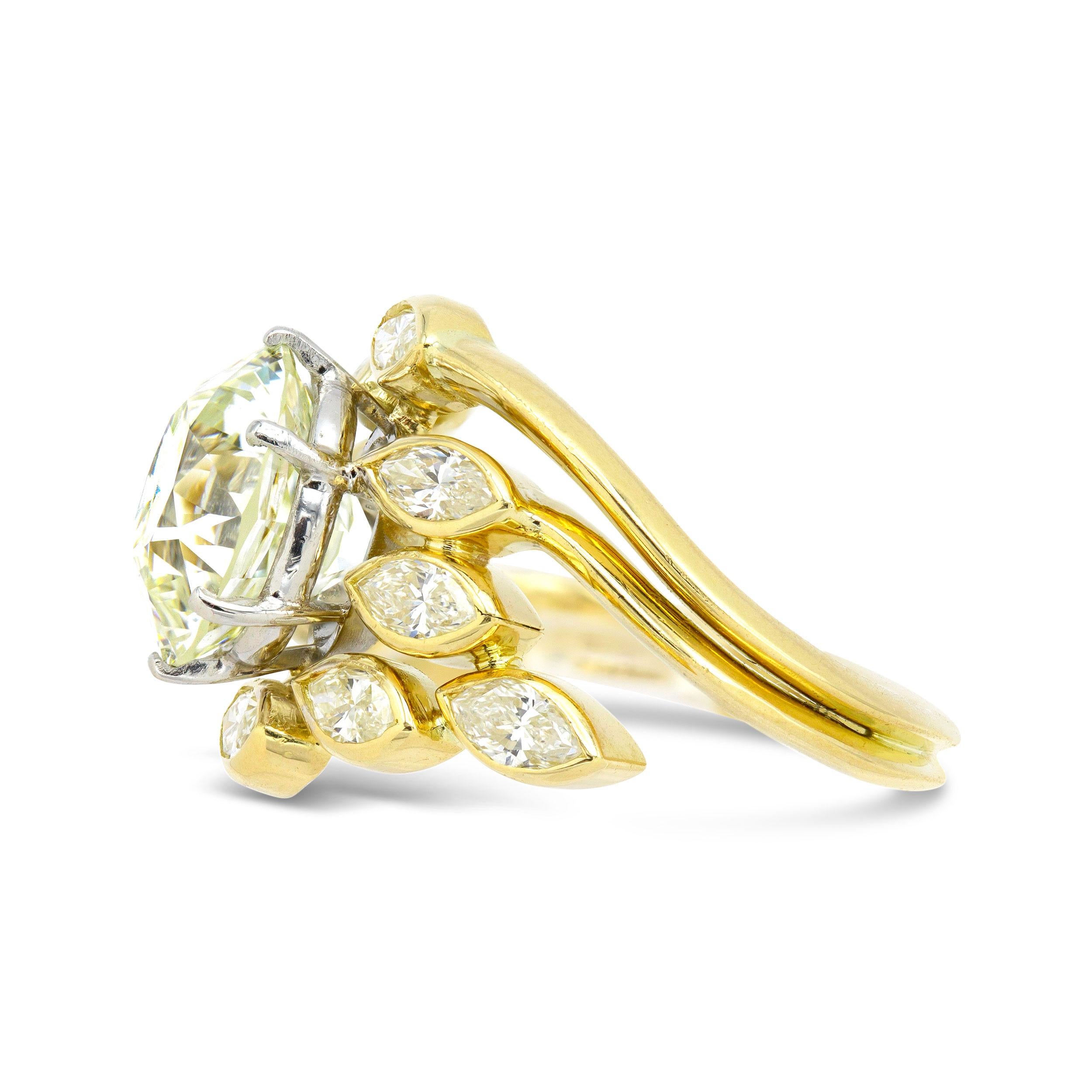 yellow gold antique diamond rings