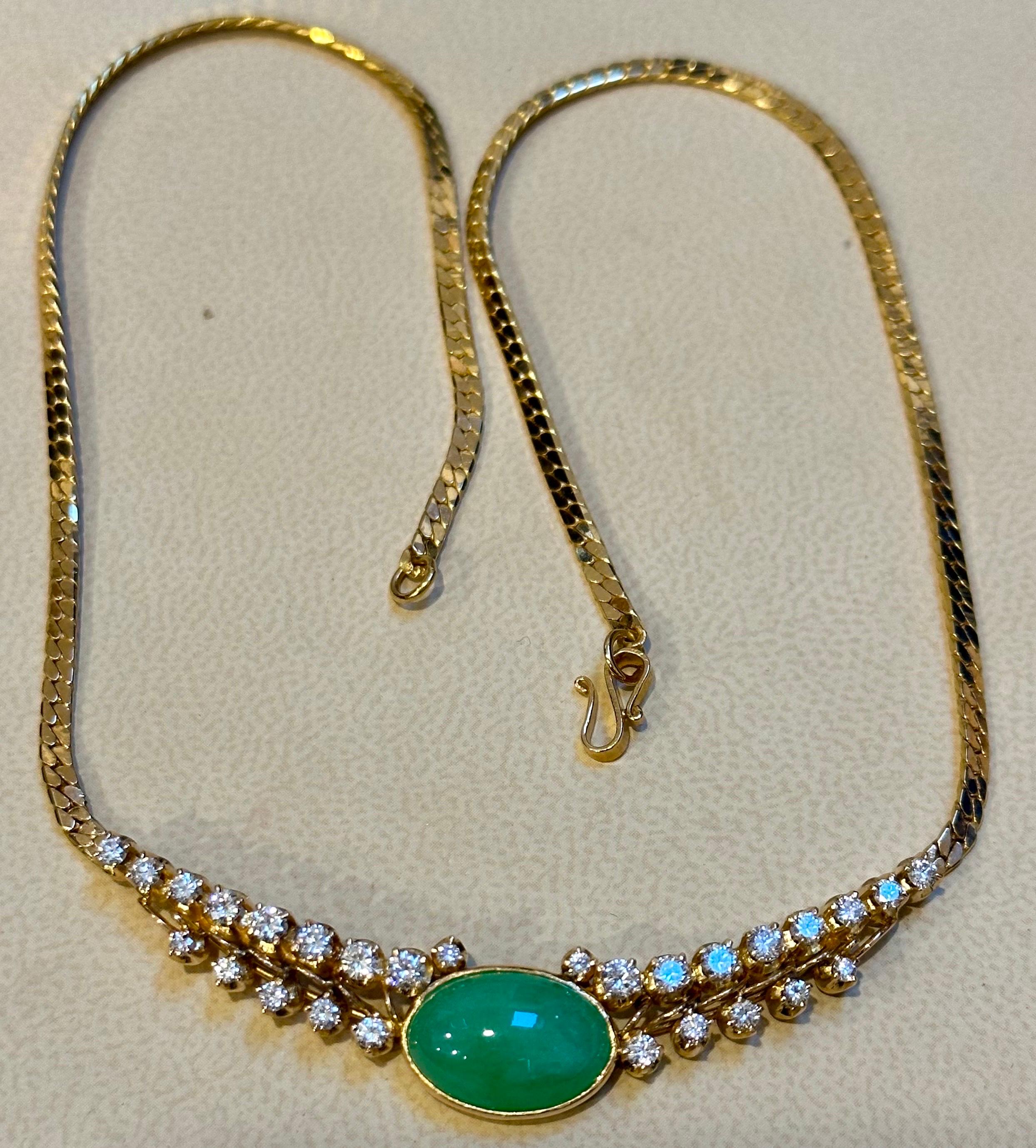 GIA-zertifizierte Vintage-Halskette „A Jade“ mit 2,75 Karat Diamanten, 22 Karat Gelbgold 7