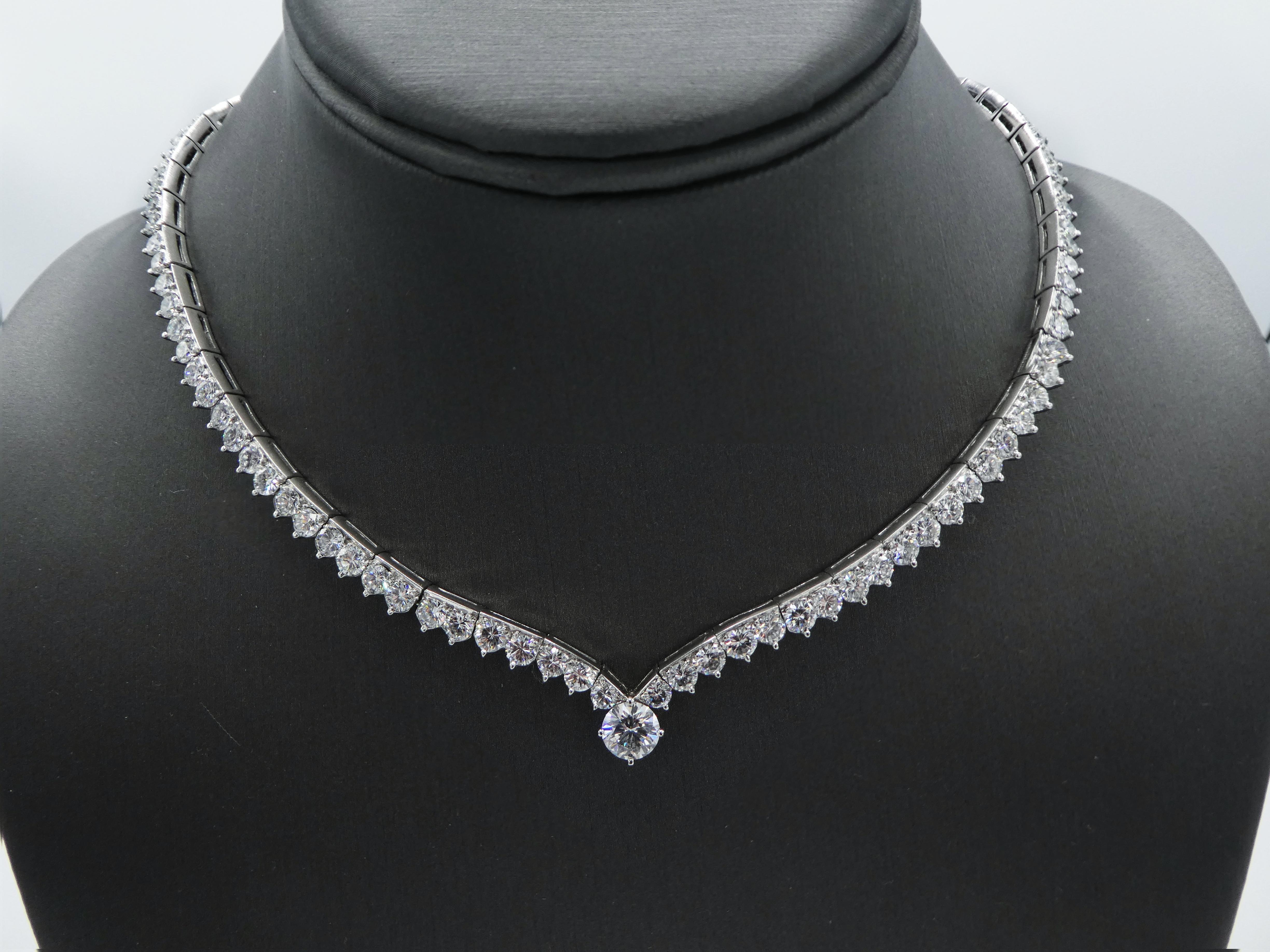 15 carat diamond necklace