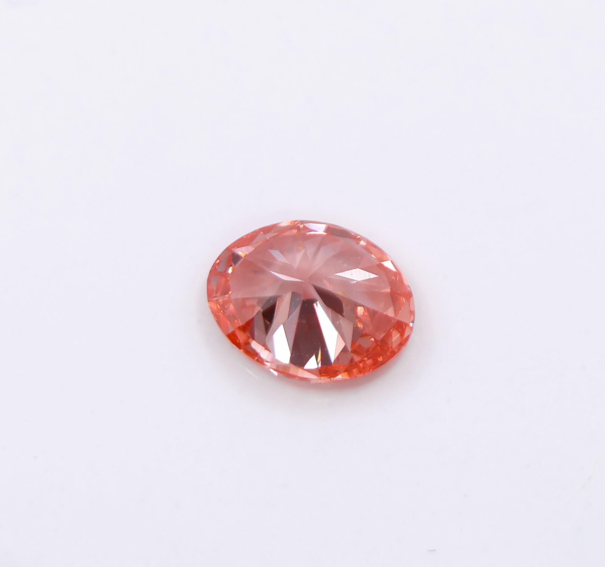 GIA Certified VS2 2 Carat Orangy Pink Earth Mined Diamond Brilliant Oval 9x7mm For Sale 1