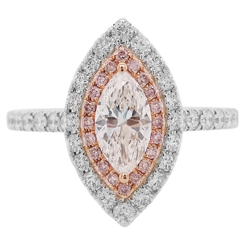 GIA Certified 3.15 Carat Fancy Pink Purple Heart Diamond Ring in 18k ...