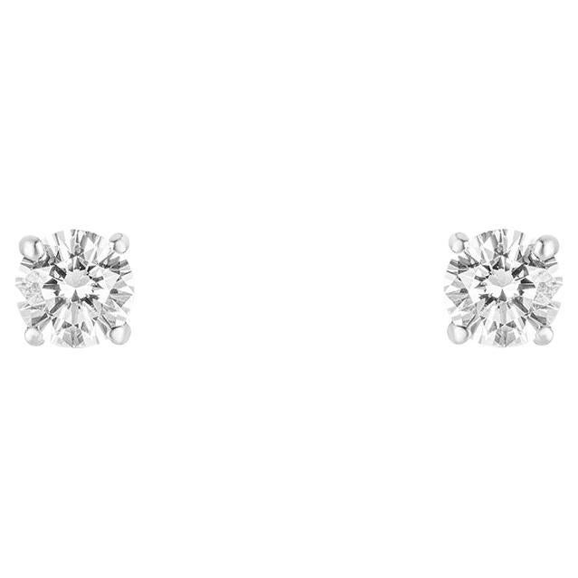 GIA Certified White Gold Diamond Earrings 1.04ct TDW For Sale