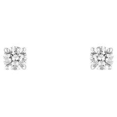 GIA Certified White Gold Diamond Earrings 1.04ct TDW