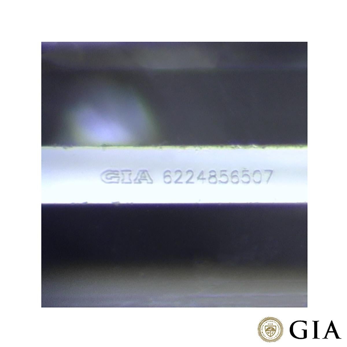 Gia Certified White Gold Emerald Cut Diamond Ring 0.59 Carat D/VS1 For Sale 1