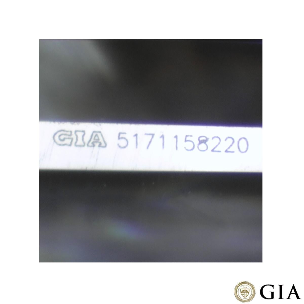 Bague en or blanc certifiée GIA avec diamant taille émeraude 0,81 carat H/VVS2 Pour femmes en vente