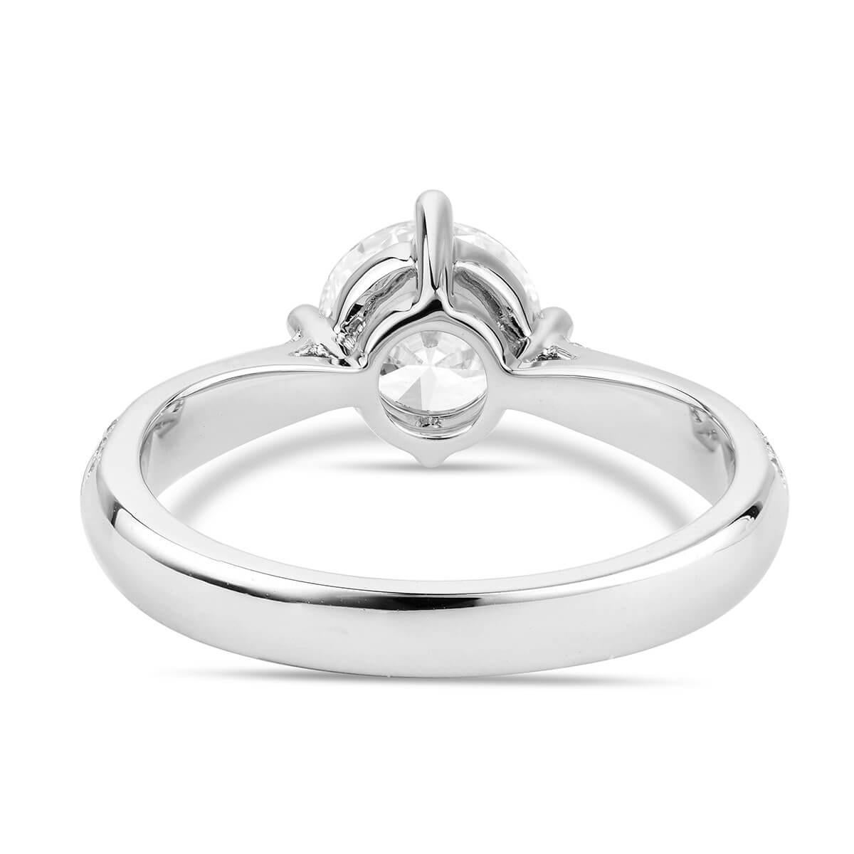 Women's or Men's GIA Certified White Gold Engagement Ring, 1.24 Carat