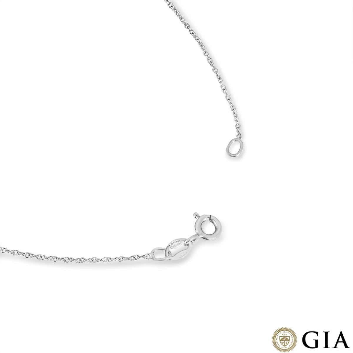GIA Certified White Gold Round Brilliant Cut Diamond Pendant 1.50ct Fancy Grayis In Excellent Condition For Sale In London, GB