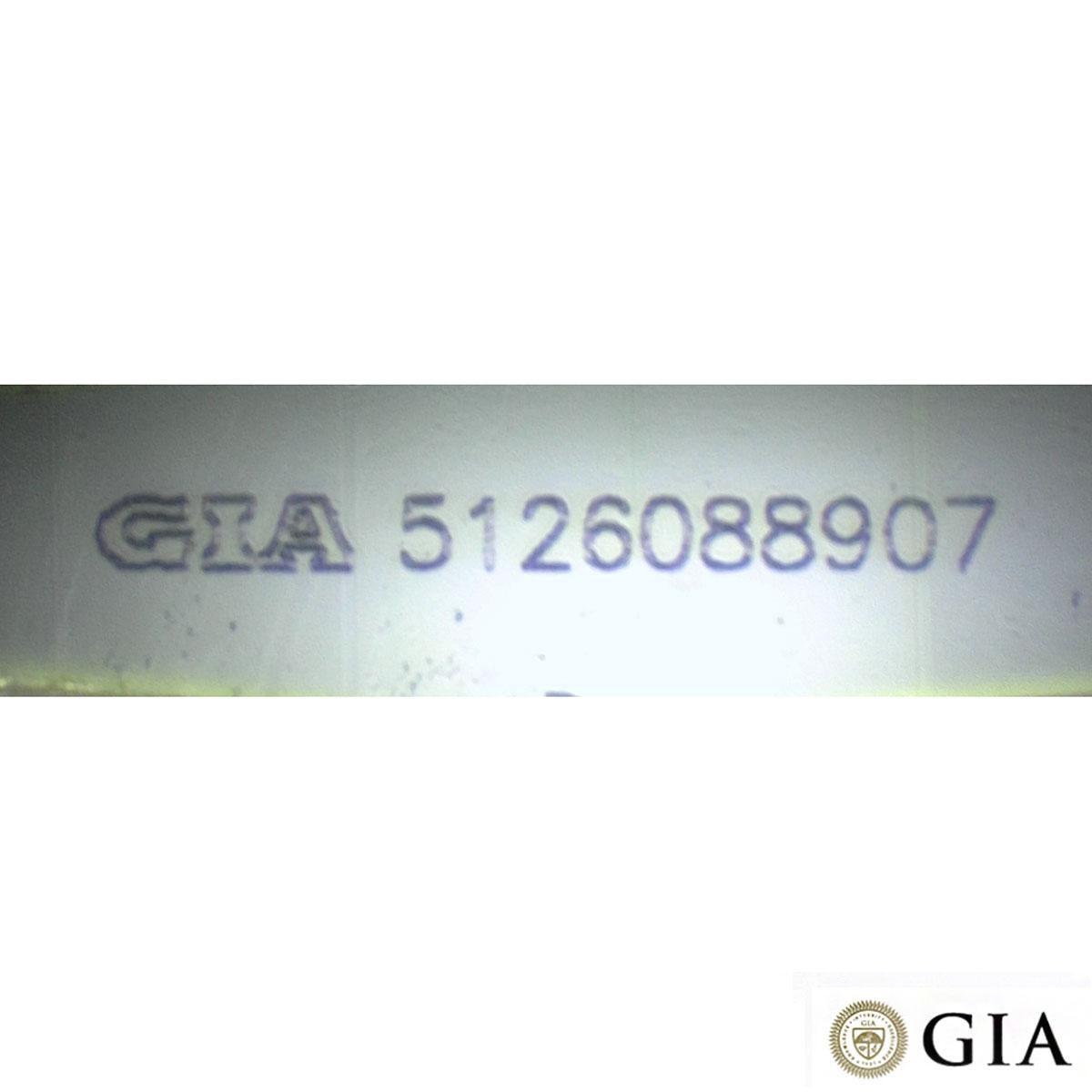 Women's GIA Certified White Gold Round Brilliant Cut Diamond Ring 1.01ct E/VVS1 For Sale