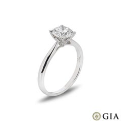 GIA Certified White Gold Round Brilliant Cut Diamond Ring 1.15ct F/VS1 XXX