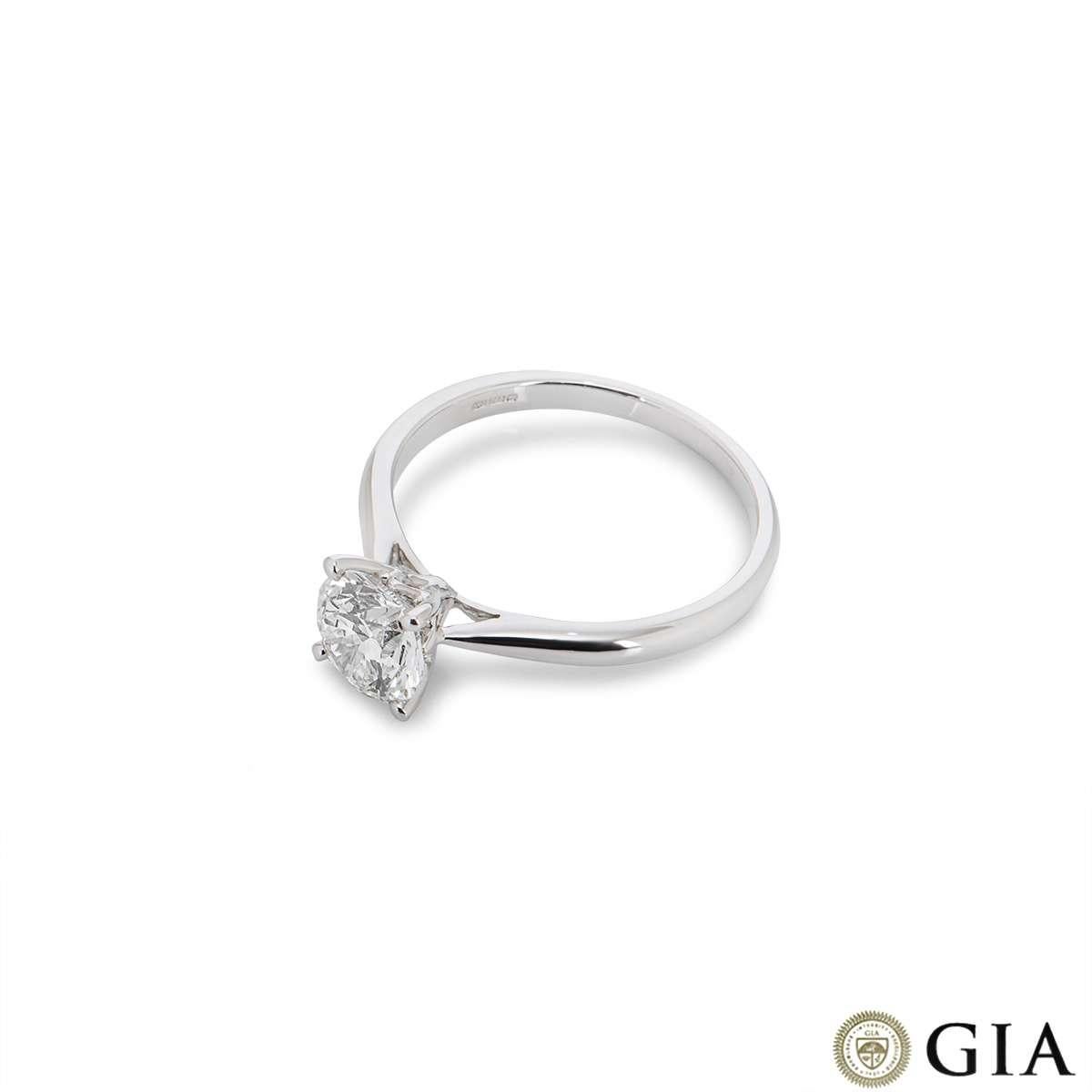 GIA Certified White Gold Round Brilliant Cut Diamond Ring 1.15ct F/VS1 XXX In New Condition For Sale In London, GB