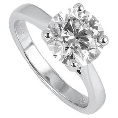 GIA-zertifizierter runder Brillant-Diamant Solitär-Ring aus Weißgold 2,71 Karat M/VS2