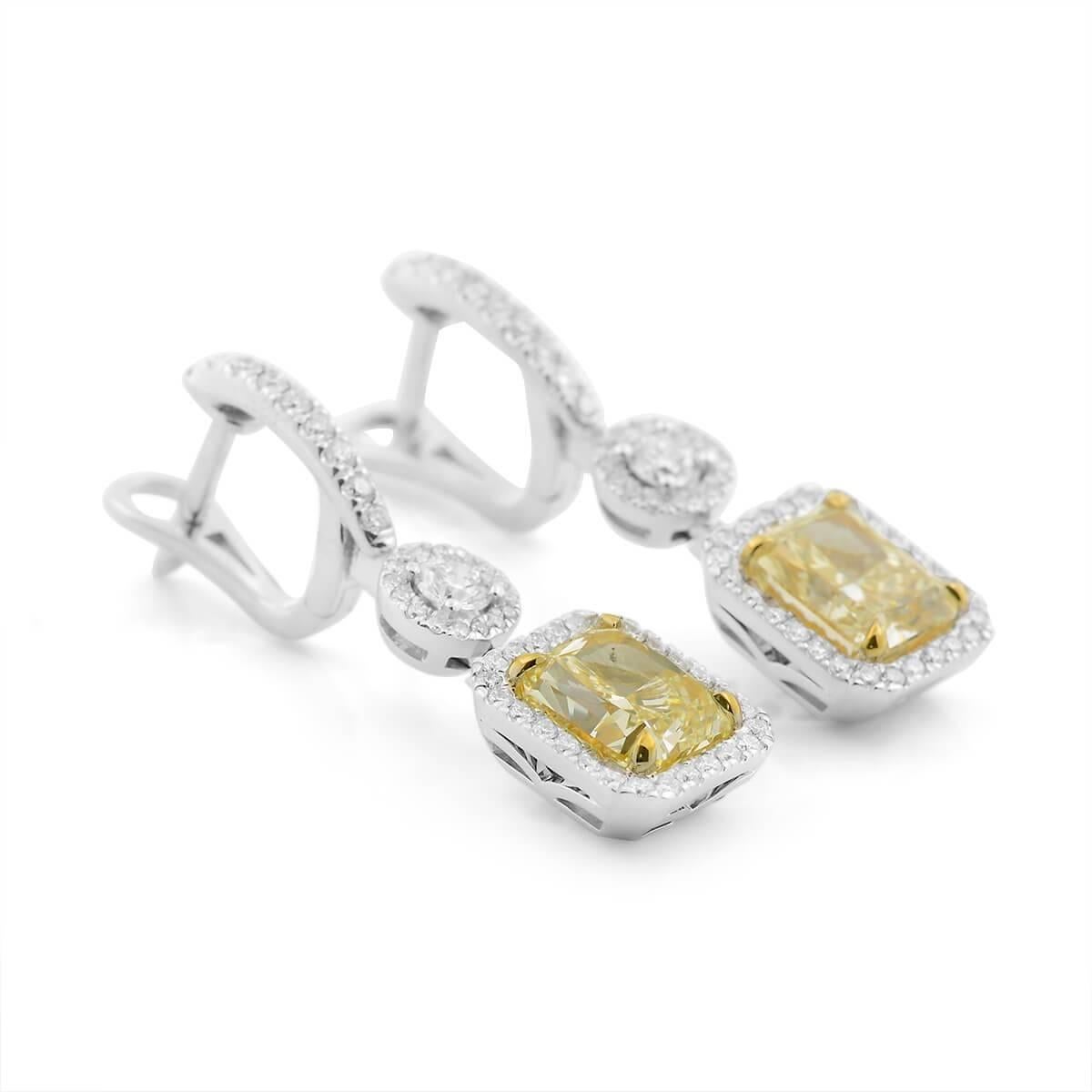 YELLOW DIAMOND EARRINGS - 6.04 CT


Set in 18K White gold


Total yellow diamond weight: 5.14 ct
[ 2 diamonds ]
Color: Y-Z
Clarity: VS1

Total white diamond weight: 0.90 ct
[ 104 diamonds ]
Color: F
Clarity: VS
Total earrings weight: 10.28