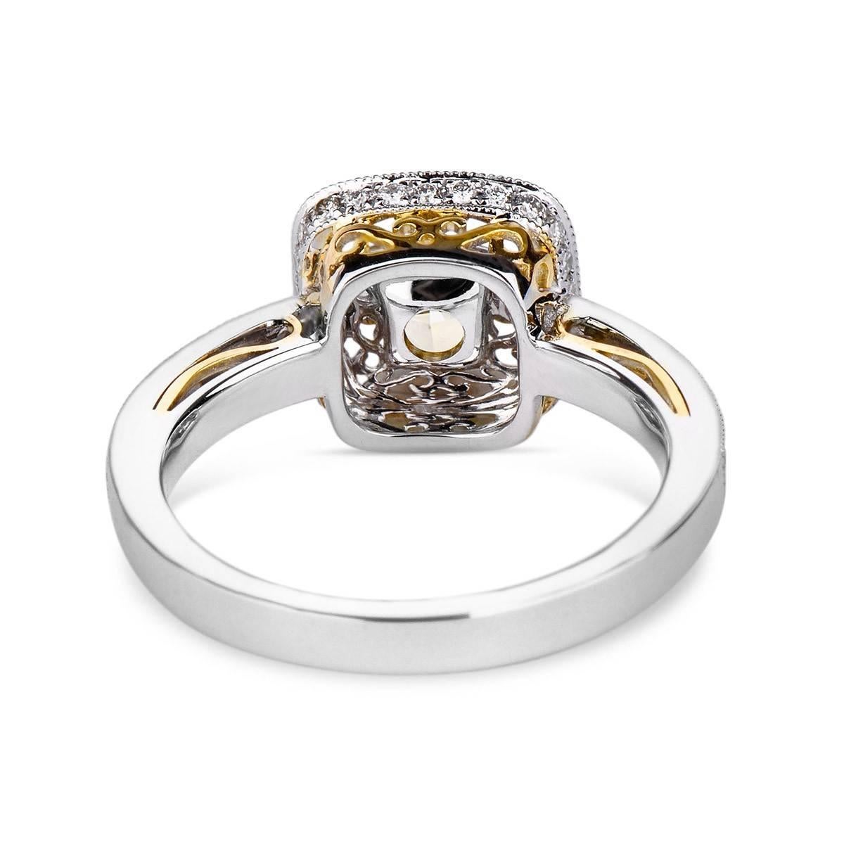 Women's or Men's GIA Certified Yellow Diamond Ring, 1.78 Carat