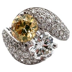 Bague à diamant "Toi et moi" certifiée GIA
