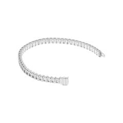 GIA Certifies 18.60 Carat Emerald-Cut Diamond Platinum Line Tennis Bracelet