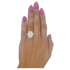 GIA Certififed 8 Carat Emerald Cut Platinum Diamond Ring