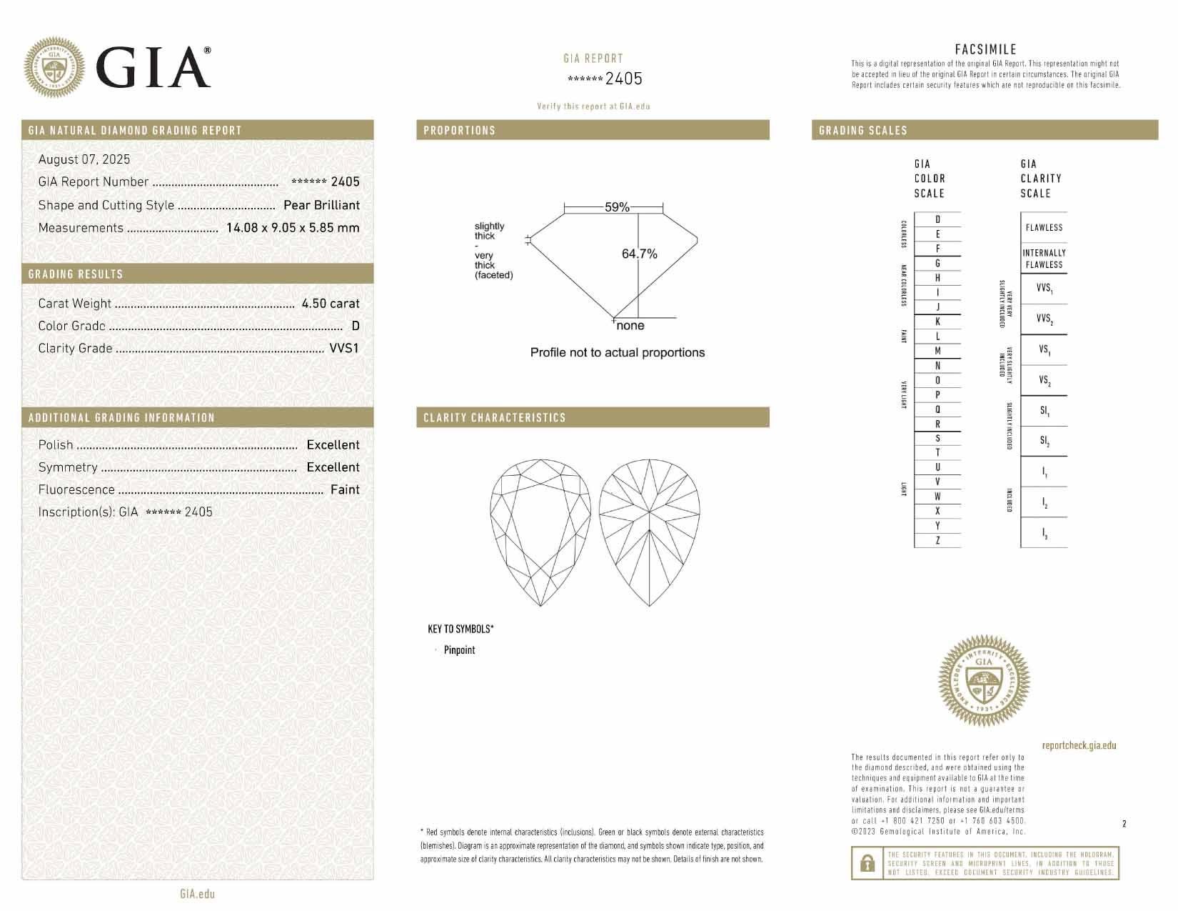 Taille poire Bague de fiançailles avec diamant certifié GIA de 4,52 carats, taille poire D, pureté VVS2 en vente