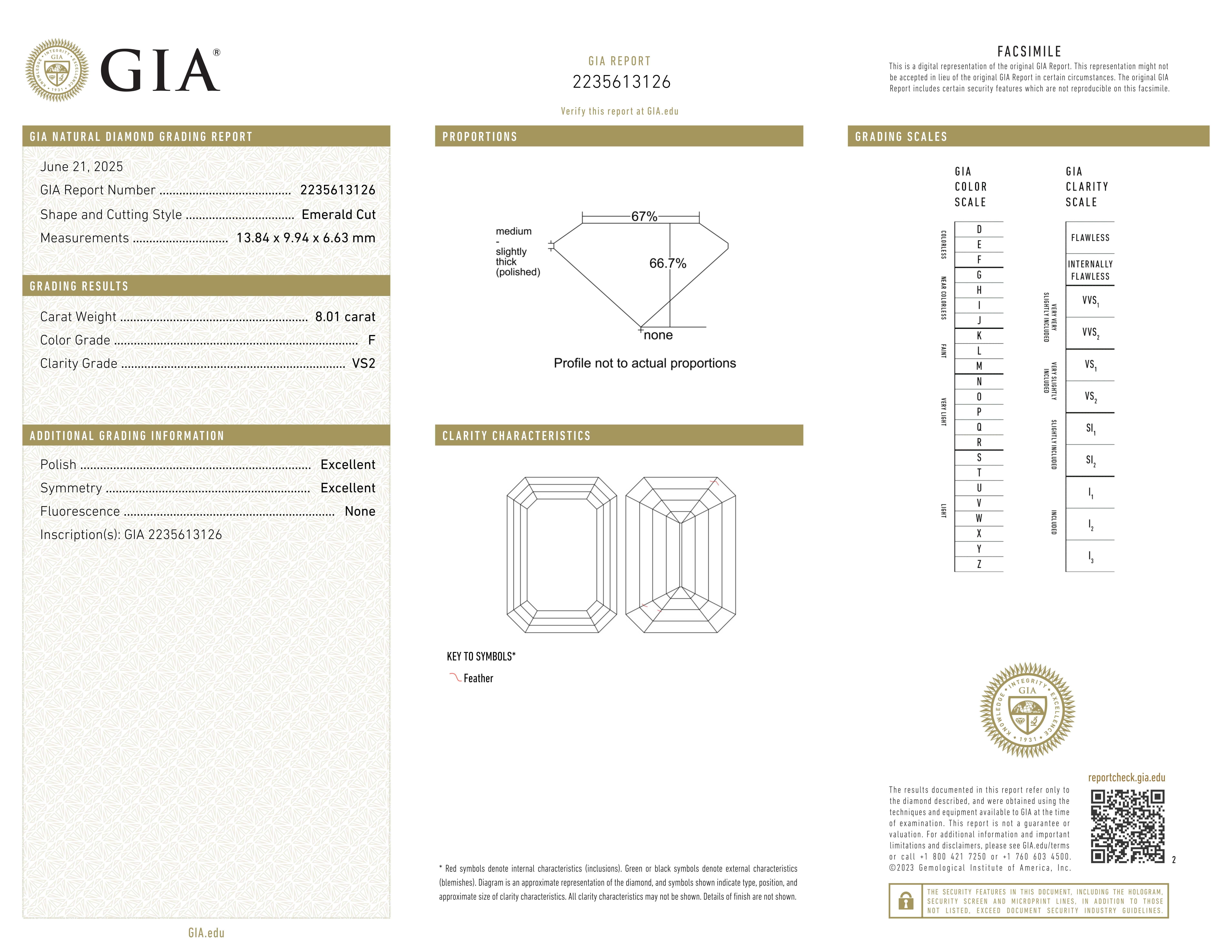 GIA Cetificado 8 Ct. Anillo de diamantes talla esmeralda Contemporáneo en venta