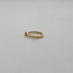GIA Chaumet Be My Love Series Rose Gold Honeycomb 0.32ct Diamond Ring Size 55