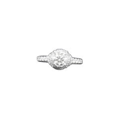 GIA Chaumet Joséphine Aigrette Solitaire diamond Ring 0.7ct VVS2 Color D Size 53