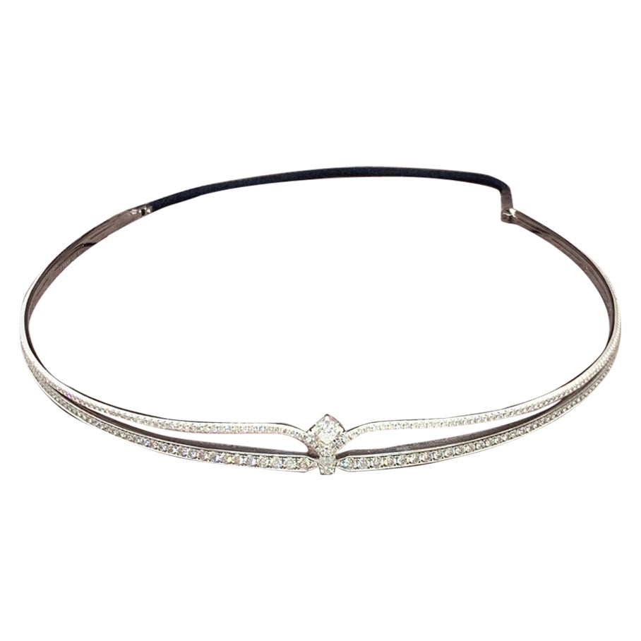 GIA Chaumet Paris Joséphine Crown of Love Diamond Tiara Headpiece 18K White Gold