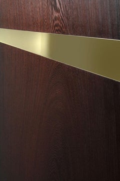 Gia Cinto Gold Coffee Table in Wood & Stainless Steel by Barberini & Gunnell