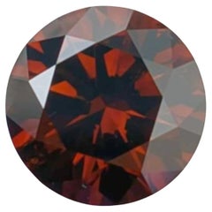GIA Color Certified 2.08ct Fancy Dark Orangy Brown Diamond, Round, SI1