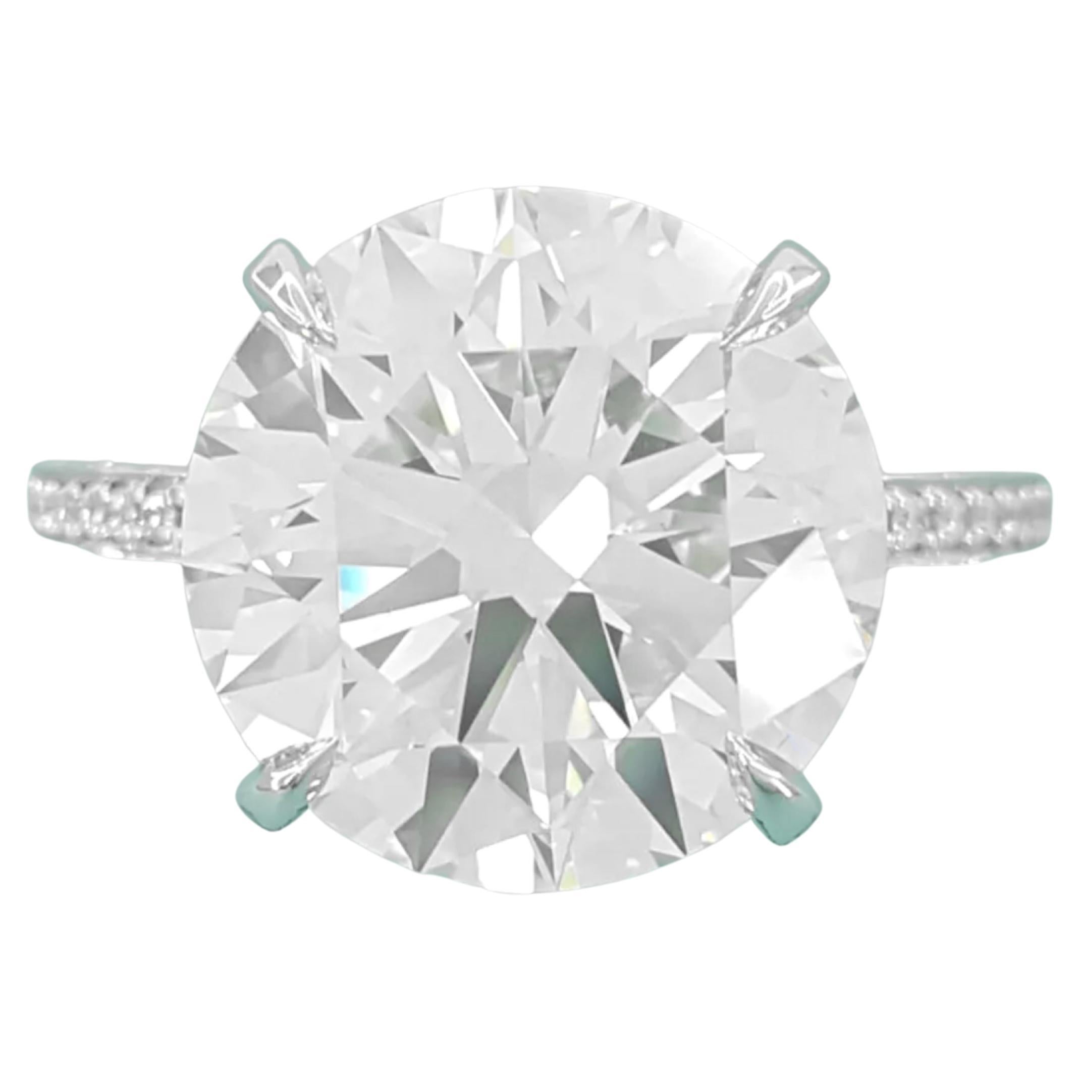 GIA Ct. 5.12  Round Brilliant Cut Diamond Engagement Ring For Sale