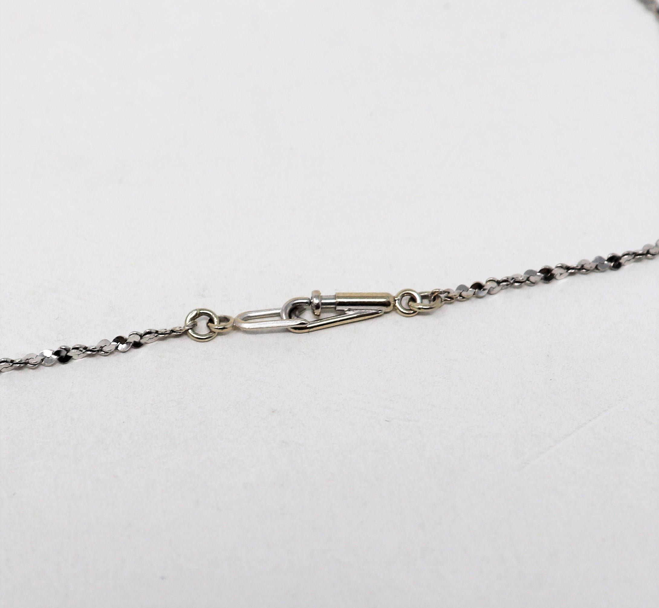Collana con ciondolo di perle coltivate, smeraldi e diamanti GIA in oro bianco 14 carati in vendita 6