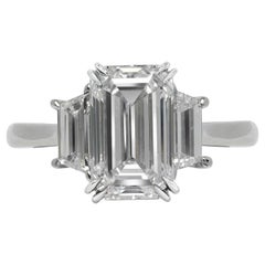 GIA Cushion Solitaire 3 Carat Engagement Platinum Ring