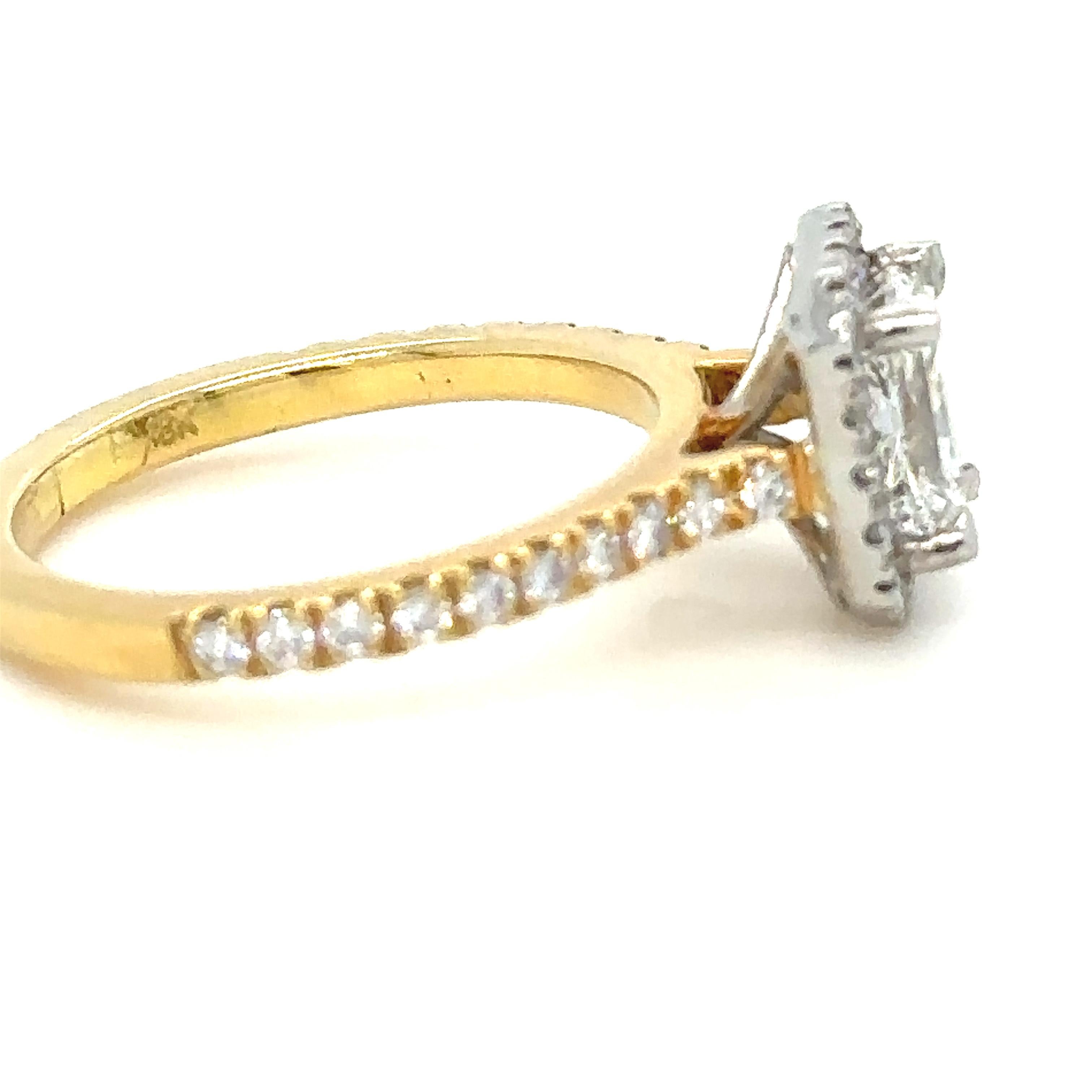 GIA Custom 18 Carat Engagement Ring 1.38 Carat 4