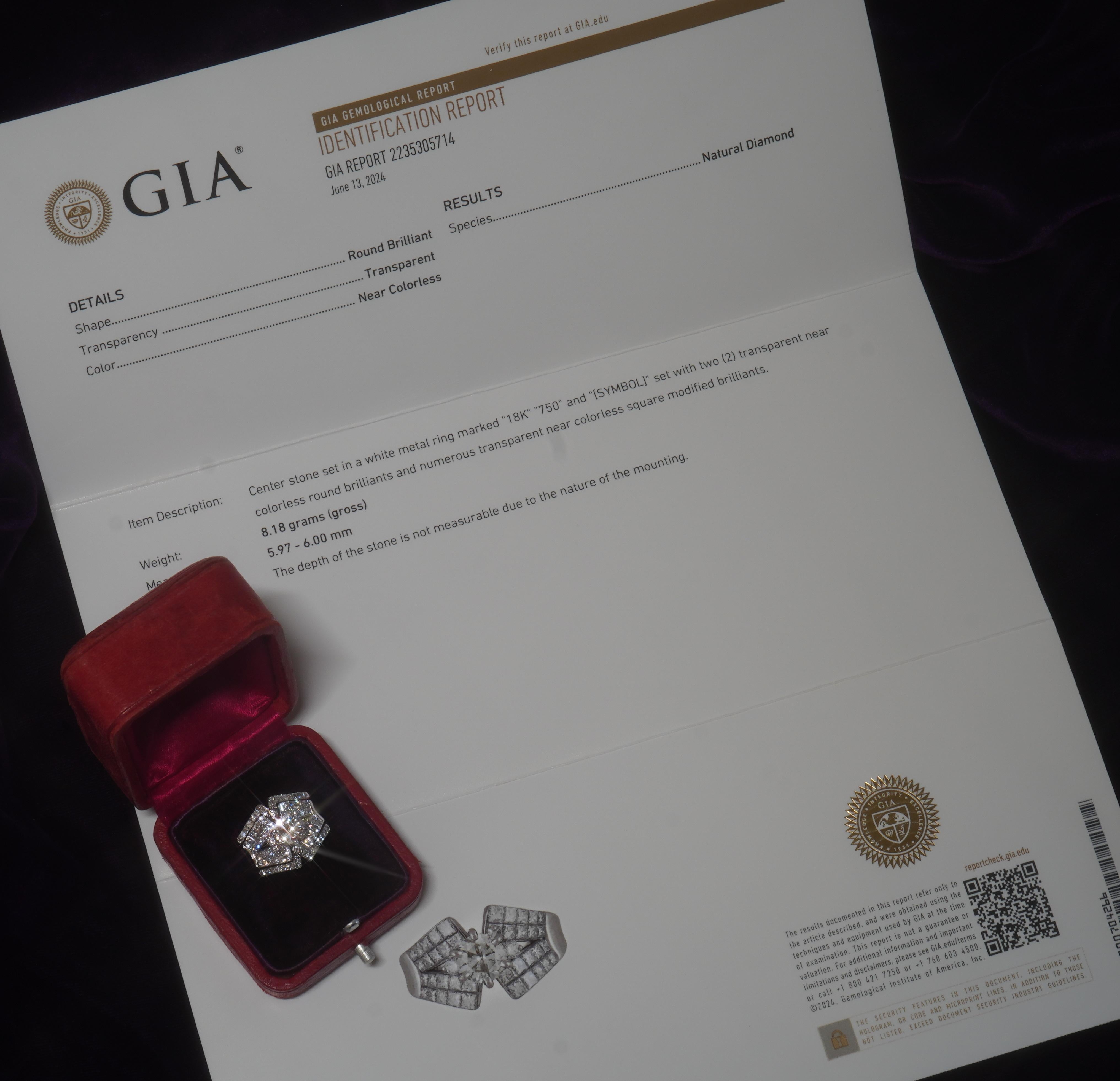 Round Cut GIA Diamond 18K Ring Vintage Solitaire Engagement Wedding Bands Set VS 4.29 Cts