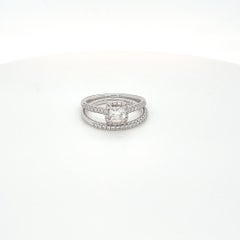 GIA Diamond Engagement & Wedding Ring Set in Platinum
