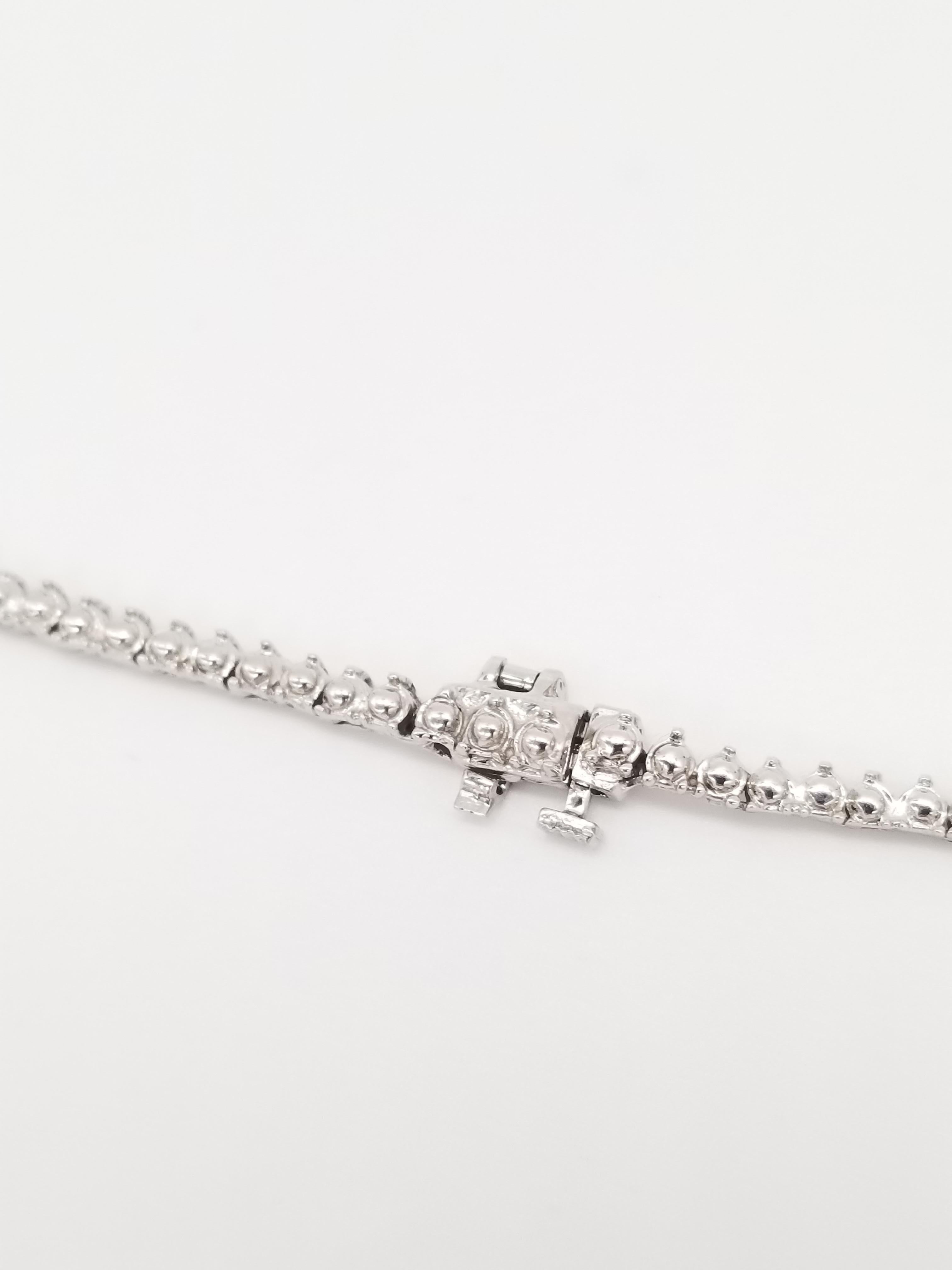 Women's GIA Diamond Necklace 14 Karat White Gold