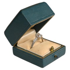 GIA Diamond Platinum Engagement Ring. 1ct Old European Cut Diamond Platinum GSI1
